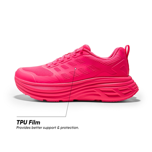 [ActiveFloat] Women's Breathable Lifestyle Walking Sneakers - HOT PINK - 4